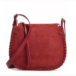 👜ALL SAINTS “RAY” NUBUCK LEATHER CROSSBODY BAG👜